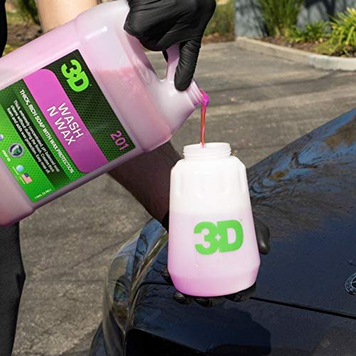 3D Wash N Wax Car Wash Soap pH Balanced Easy Rinse Scratch Free
