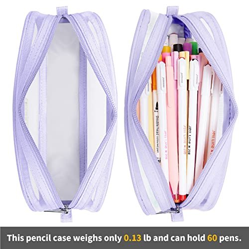 ProCase Pencil Case Pen Bag, Two Layers Big Capacity Pencil Pouch