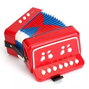 Tosnail Kids Accordion Toy 10 Keys Buttons Control Mini Musical Instruments for Children, Kids, Toddlers, Early Childhood Development