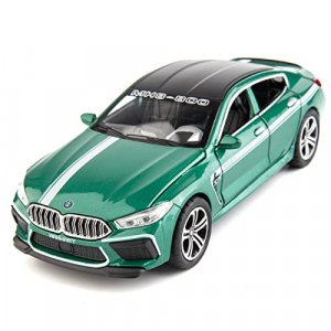 BDTCTK 1:32 Compatible for BMW M8 Model Car Toy, Zinc Alloy Pull Back Toy car with Sound and Light for Kids Boy Girl Gift(Green)