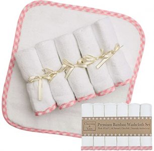 Channing & Yates - Premium Baby Washcloths - (6-Pack) Organic Bamboo Wash Cloths 2X Thicker & Softer - 10 x 10 in - Perfect for Eczema - - Adult Face