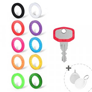 30PCS Key Caps Covers Tags, Key Cap Key Sleeve Rings Key Identifier Covers Coding Rings with 2PCS Round Key Tags Perfect Coding System to Identify Yo