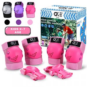 CKE Kids/Youth Knee Pad Elbow Pads Guards for Boys Girls 2-14 Year Old Kids Protective Gear Set for Skating Cycling Bike Rollerblading Scooter