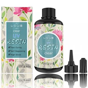 UV Resin - Improved 200g Crystal Clear Ultraviolet Curing Epoxy Resin for DIY Jewelry Making, Craft Decoration - Hard UV Glue Solar Cure Sunlight Act