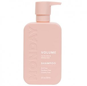 MONDAY HAIRCARE Volume Shampoo 12oz for Thin, Fine, and Oily Hair, Made from Coconut Oil, Ginger Extract, & Vitamin E, 100% Recyclable Bottles (350ml