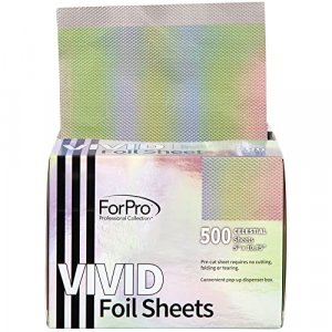 ForPro Professional Collection Embossed Foil Sheets 500S, Aluminum Foil,  Pop-Up Dispenser for Hair Color Application and Highlighting Services, Food