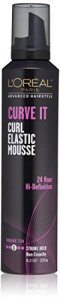 L'Oral Paris Advanced Hairstyle CURVE IT Curl Elastic Mousse, 8.3 oz. (Packaging May Vary)