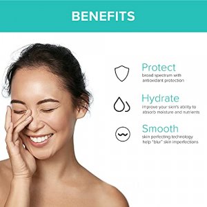 ClarityRx Physical Skin Defense Tinted Mineral SPF 50 Moisturizing Sunscreen, Natural Plant-Based Water-Resistant UV Protection with Zinc & Hyaluroni