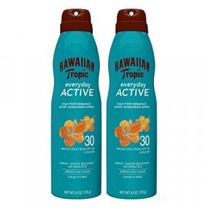 Hawaiian Tropic Everyday Active Clear Sunscreen Spray SPF 30, 6oz (Pack of 2)