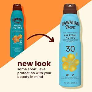 Hawaiian Tropic Everyday Active Clear Sunscreen Spray SPF 30, 6oz (Pack of 2)