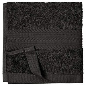   Basics Fade Resistant Cotton Washcloth, 12-Pack, 12 L x  12 W, Black : Home & Kitchen