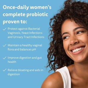 Happy v Dr. Formulated Vaginal Probiotics for Women, Clinically Proven Womens Probiotic 60 Vegan Capsules
