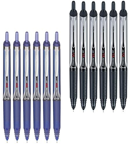 Pilot Precise V5 Retractable Rolling Ball Pens, Extra Fine Point, Assorted  Ink, 8 Count 