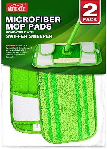 HOMEXCEL Microfiber Mop Pads Compatible with Swiffer Sweeper Mops, Reusable  and Machine Washable Floor Mop Pad Refills, Mop Head Replacements for Mul -  Imported Products from USA - iBhejo