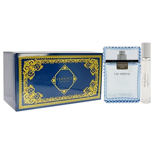 Versace Eau Fraiche for Men 3 Piece Set 3.4 Oz Eau De Toilette