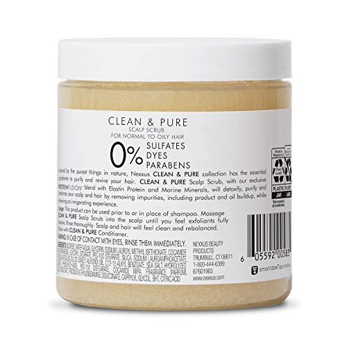 Nexxus Clean & Pure Scalp Scrub, Invigorating Detox, 11.25 oz