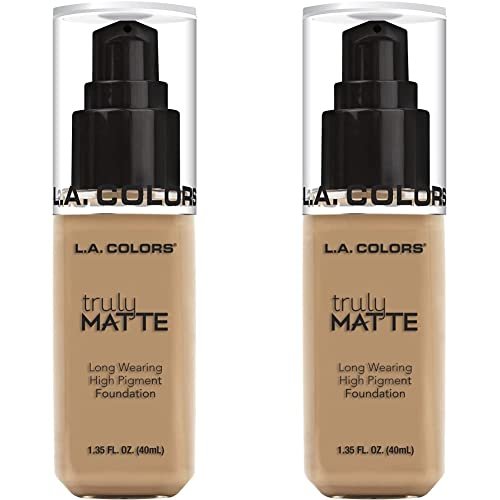 L.A. COLORS Truly Matte Foundation, Soft Beige, 1.35 Fl. Oz. (Pack of 2) -  Imported Products from USA - iBhejo