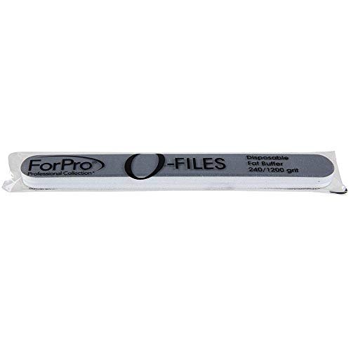 Forpro O-Files Fat Buffer, 240/1200 Grit, Double-Sided Manicure & Pedicure  Nail Buffer, Individually-Wrapped, Disposable Nail File, 6 L X .75 W -  Imported Products from USA - iBhejo
