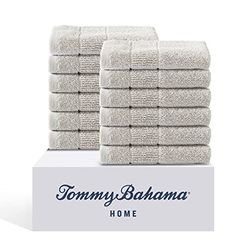 Tommy Bahama Island Retreat 12-Piece Blue Cotton Wash Towel Set