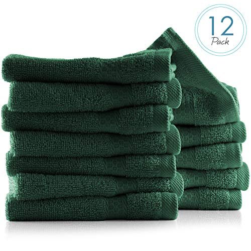 Utopia Towels 12 Pack Premium Wash Cloths Set (12 x 12 Inches) 100% Cotton  Ring Spun, Highly Absorbent and Soft Feel Washcloths