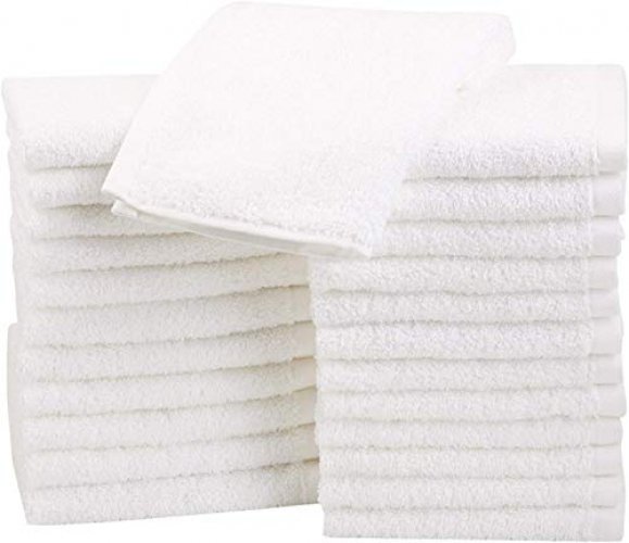 Basics Cotton Hand Towels - Pack of 12, White