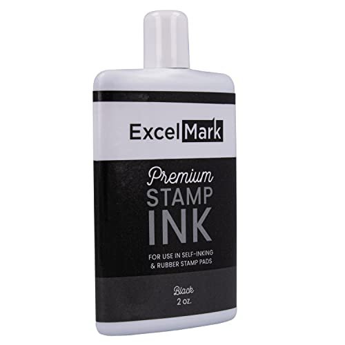 Self Inking Stamp Refill Ink 2 oz. Black Ink Imported