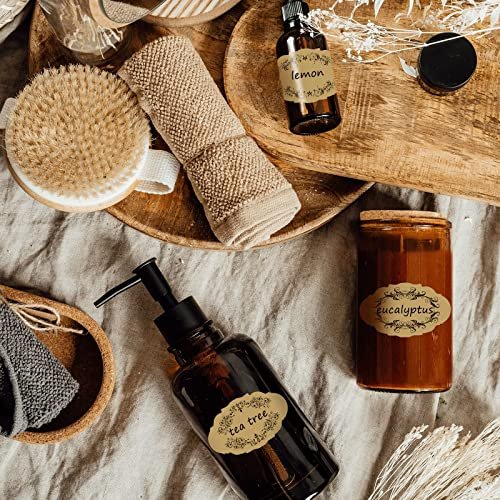 10 Sheet Apothecary Oval Oil Bottle Weatherproof Labels Vintage Kraft ...