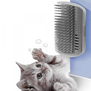 Cat Self Groomer, 2 Pack Cat Grooming Brush, Cat Face Scratcher, Wall Corner Groomers Soft Grooming Brush Cat Massage Combs for Short Long Fur Cats,