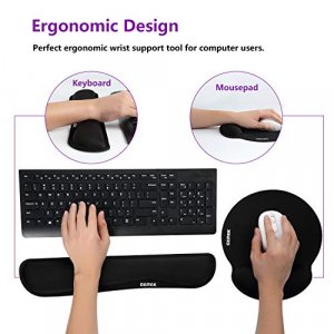 GEMEK Mouse Pad & Keyboard Wrist Rest Support for Gaming Computer Laptop, Memory Foam Set for Easy Typing & Relief Getting Hand Hurt and Carpal Tunne