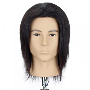 Hairway Male Mannequin Head With 100% Human Hair 8 Inch Hairdresser  Practice Cosmetology Styling Training Manikin Doll Head No Table Stand Clamp  (Nat - Imported Products from USA - iBhejo