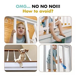 Rail Balcony Banister Net for Baby Safe 15', 4UHeart Mesh Banister Guard for Child Proofing Pet Safety, Stair Netting Safe for Puppy Indoor Outdoor U