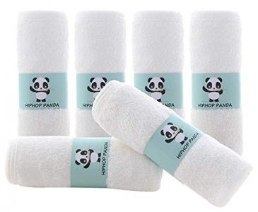Bamboo Baby Washcloths - 2 Layer Soft Absorbent Bamboo Towel - Newborn Bath Face Towel - Natural Baby Wipes for Delicate Skin - Baby Registry as Show