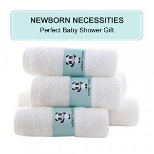 Bamboo Baby Washcloths - 2 Layer Soft Absorbent Bamboo Towel - Newborn Bath Face Towel - Natural Baby Wipes for Delicate Skin - Baby Registry as Show