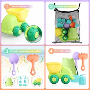 TOY Life Beach Toys for Toddlers - Kids Sand Toys Includes Beach Bucket, Dump Truck Toy, Sand Shovel, Rake, Sand Castle Toys - Sand Bucket and Shovel