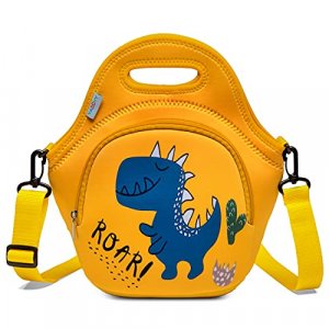 Bluboon Insulated Lunch Box for Kids Boys Girls School Lunch  Bags Reusable Cooler Thermal Meal Tote for Picnic (Yellow School bus): Home  & Kitchen