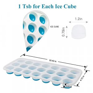 Ice Cube Trays with Lids BPA Free, 4 Pack Easy Release Silicone Ice Cube Trays for Freezer 84 Sphere Ice Tray with Stackable No Spill Lids, Dishwashe