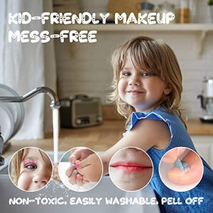 Kids Makeup Kit for Girls Washable Real Makeup Set for Little Girls Princess Frozen Toys for Girls Toys for 4 5 6 7 8 Year Old Kids Play Makeup