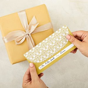 100 Pack Gold Money Envelopes for Cash Gifts, Bulk Decorative Holders for Currency, Birthday, Graduation, Wedding (7 x 3 in)