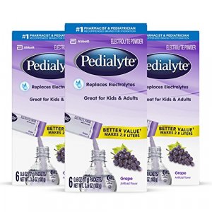 Pedialyte Electrolyte Powder Packets, Grape, Hydration Drink, 18 Single-Serving Powder Packets
