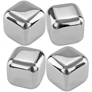 Southern Homewares Stainless Steel Chilling Ice Cubes Reusable For Whiskey Wine Beverage Set of 4