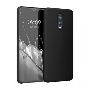 kwmobile TPU Silicone Case Compatible with OnePlus 6T - Case Slim Phone Cover with Soft Finish - Black