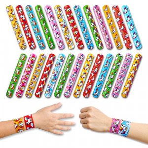 Giraffe Manufacturing Unicorn Easter Egg Filler Slap Bracelet Party Favors - Snap Bracelets For Birthday Goodie Bag Stuffers 50 Pack
