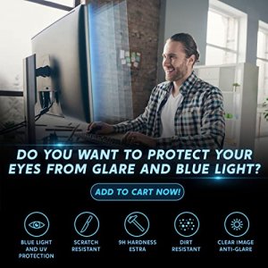 Akamai Office Products 22 inch Monitor Anti Glare Screen  Anti-Glare, Anti-Scratch, Blocks 96% UV Blue Light Protection  Matte Gloss Finish (22