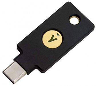 Yubico - YubiKey 5C NFC - Two Factor Authentication USB and NFC Security Key, Fits USB-C Ports and Works with Supported NFC Mobile Devices - Protect 