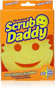  Scrub Daddy Smiling Scrubber, Grey - Scratch-Free Multipurpose  Dish Sponge - BPA Free & Made with Polymer Foam - Stain & Odor Resistant  Kitchen Sponge (1 Count) : Health & Household