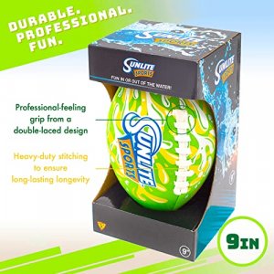 Sunlite Sports Waterproof Football, Outdoor Play, Pool Beach Lake Park Water Toy, for Kids Children Teens Adults