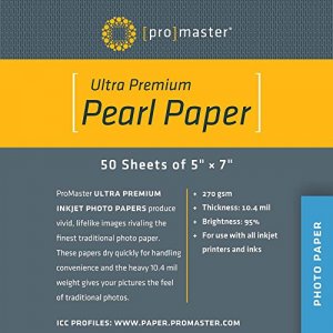 Promaster Ultra Premium Pearl Photo Paper 5x7 50 Sheets