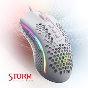 Redragon M808 Storm Lightweight RGB Gaming Mouse, 85g Ultralight Honeycomb Shell - 12,400 DPI Optical Sensor - 7 Programmable Buttons - Precise Regis