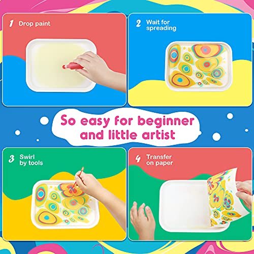 Water Marbling Paint Set Painting On Water Kits For Kids Christmas  Thanksgiving Easter Holiday Gifts For