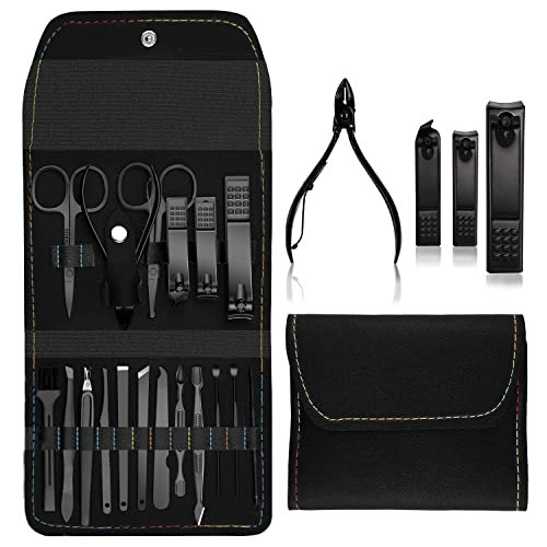 Amazon.com : Manicure Set Nail Clippers Pedicure Kit, Professional 16 pcs  Stainless Steel Grooming Kit Nail Care Tools with Luxurious Buckle Travel  Leather Case for Thick Nails Men Women Gift (Orange) :